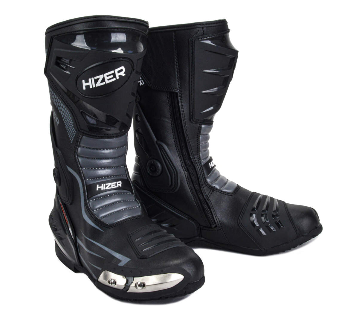 Мотоботы HIZER AT-6000 black/gray (р. 46)